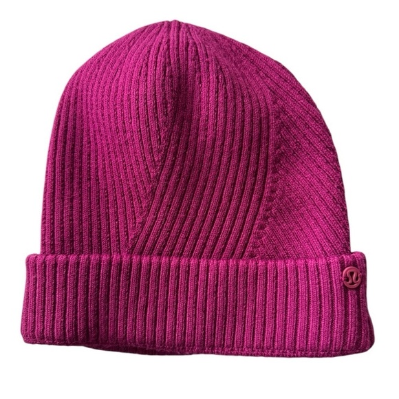 Lululemon Crazy Cozy Beanie - Deep Fuschia - Picture 4 of 7